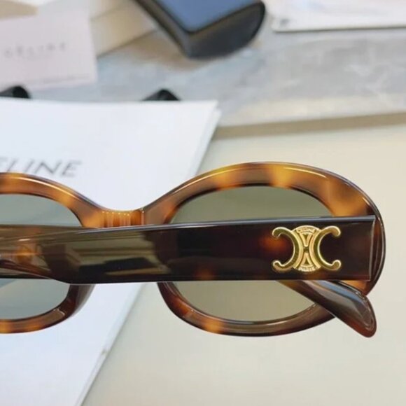 Celine Brown Tortoise Shell Sunglasses - Picture 7 of 9